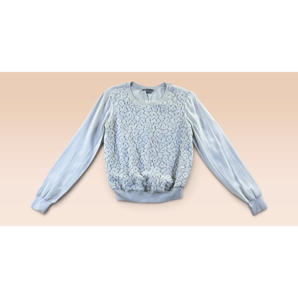 Vince Lace Chiffon Sweatshirt Blouse - Size XS